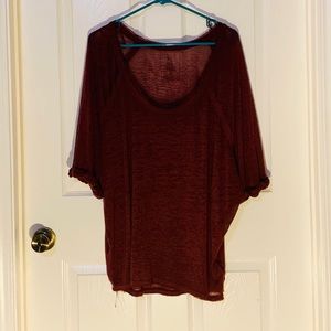 Oversized Shirt with Cuffed Sleeves